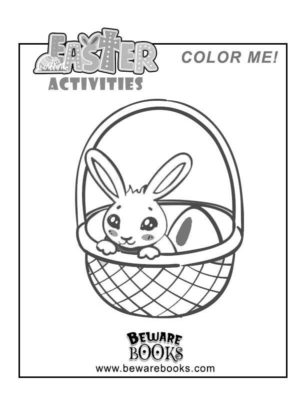 Easter Activity For kids Basket Coloring Page